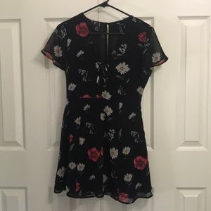 Black floral dress